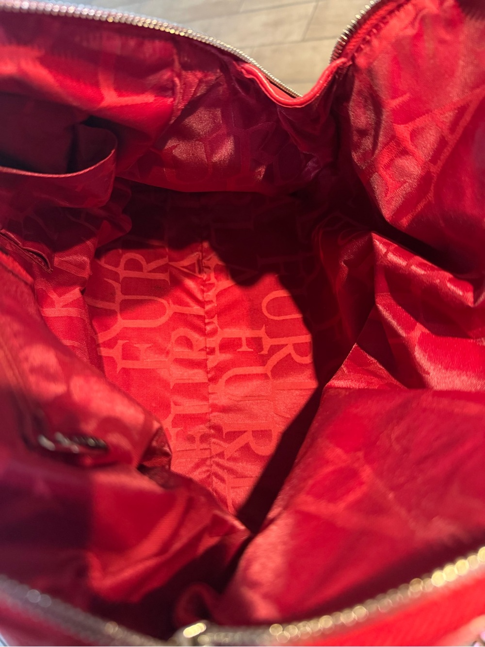 Furla Red Leather Top-Handle Satchel - Picture 5 of 7